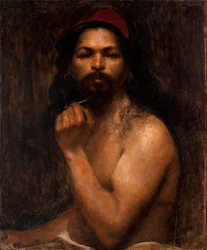 Mann mit roter Kappe